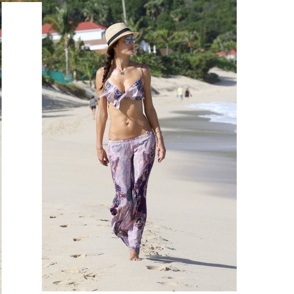 Ále by Alessandra Kashmir Silk Pants